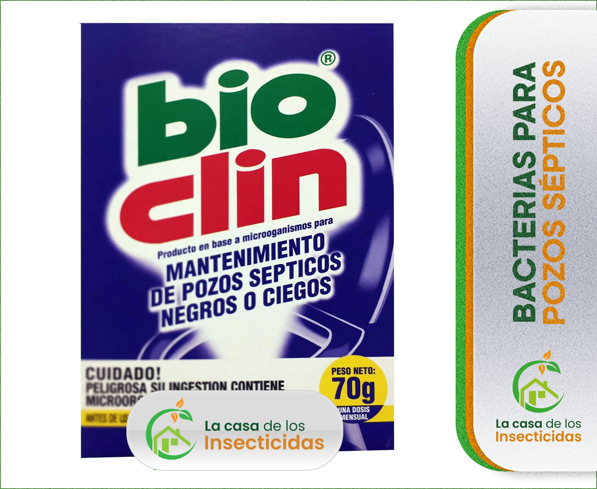 Bio Clin bacterias pozos y cámaras sépticas 
